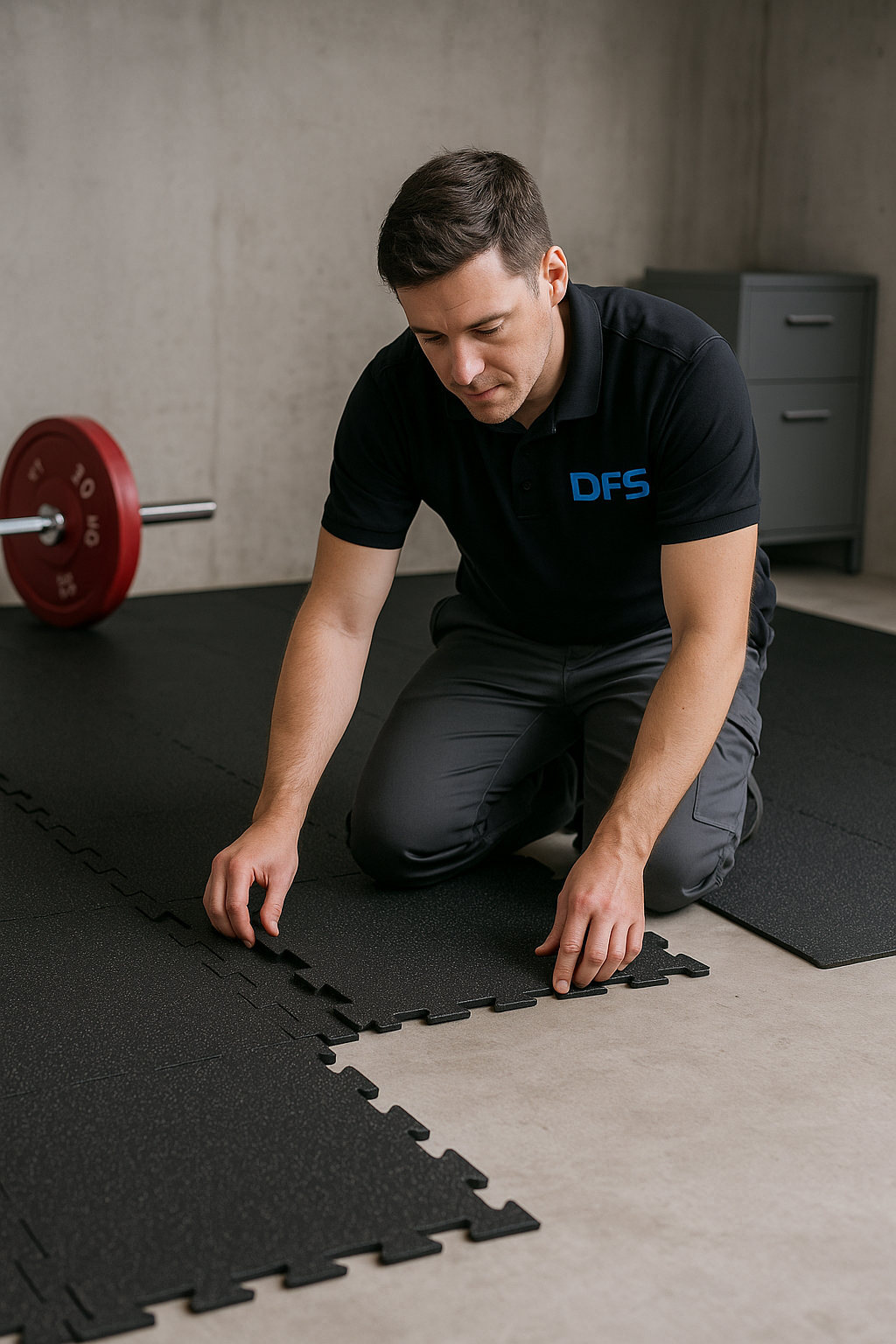 gym flooring installation